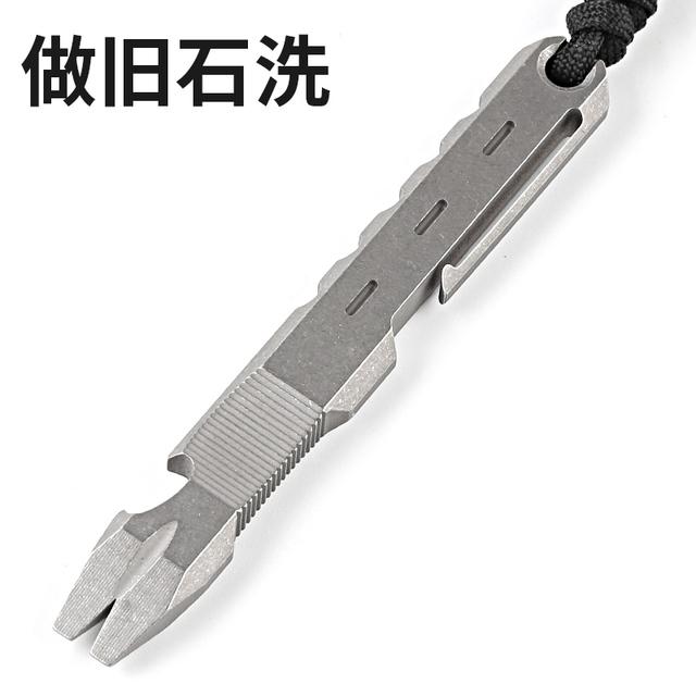 Burn Titanium Alloy Crowbar With Back Clamps EDC Tools Hand Outdoor Camping Multifunction Bottle Opener Nail Puller With Paracor