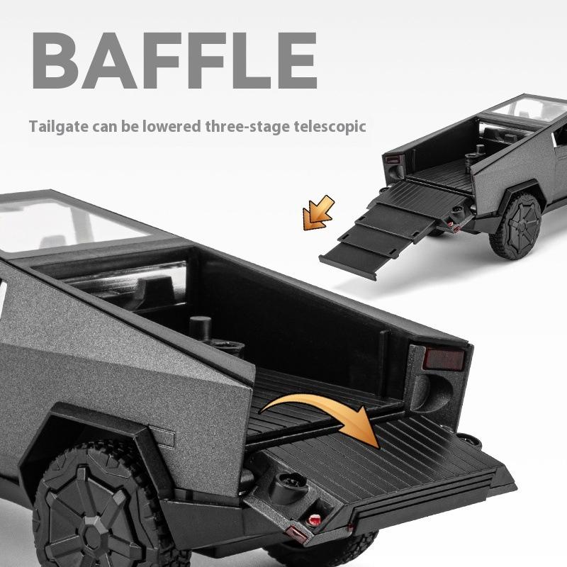 1:32 Truck Toy Off-road Alloy Car Diecast Metal Model Sound and Light Pull Back Toy Children's Toy Kids Gift Birthday