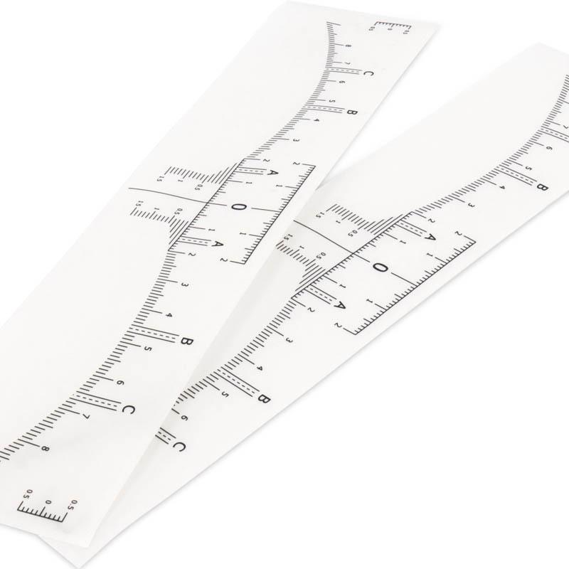 Microblading Brow Ruler Stickers: Disposable, Universal Positioning Tool with Scale for Precise Brow Shaping