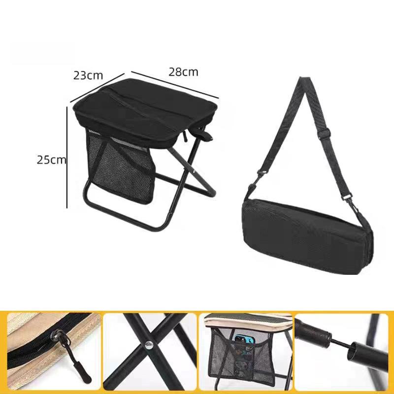 Foldable Backpack Stool Portable Folding Stool With Carry Bag Lightweight Mini Easy Carry Outdoor Chair For Travel For Travel