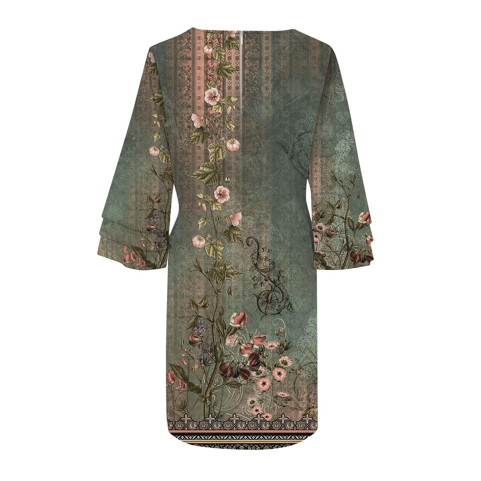 Женское модное летнее темпераментное элегантное мини-платье с v-образным вырезом — фото 5