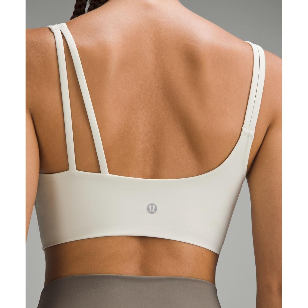 Lululemon Soft Foam Cup Asymmetrical Bra  Light Support  D DD Cup Bone