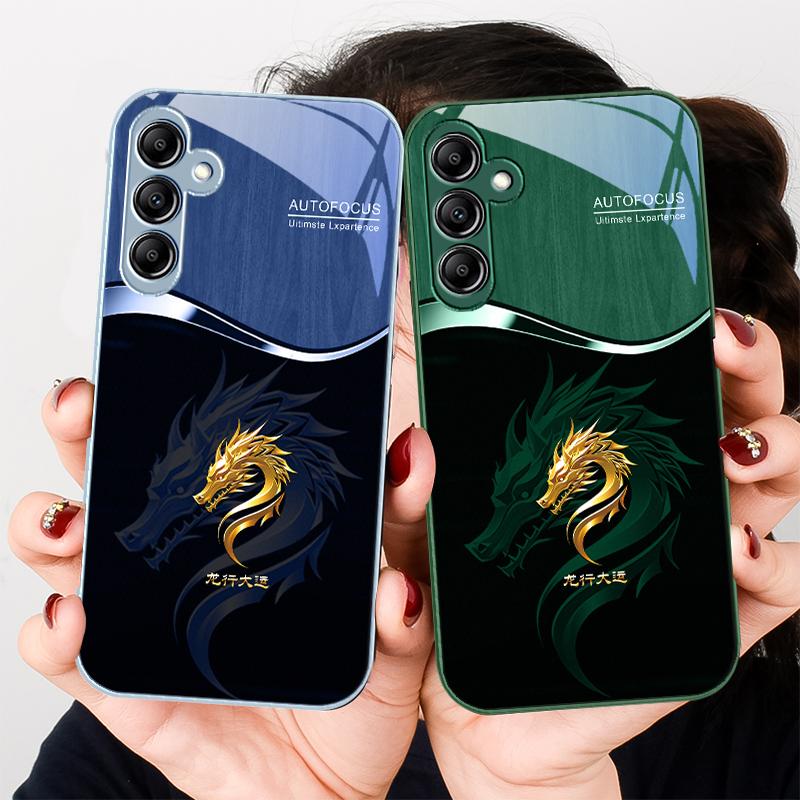 Verlauf Goldener Drache Für Samsung A20 30 22 23 24 25 26 31 32 A33 34 35 42 50 51 52 53 54 55 56 70 71 72 73 Glas Handyhülle