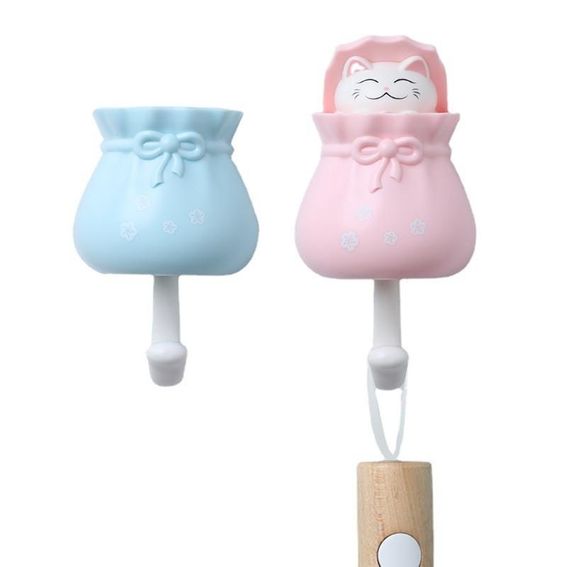 Key Hooks Cat Traceless Hat Coat Hook Hanger Shape Living Room Tool Auxiliary