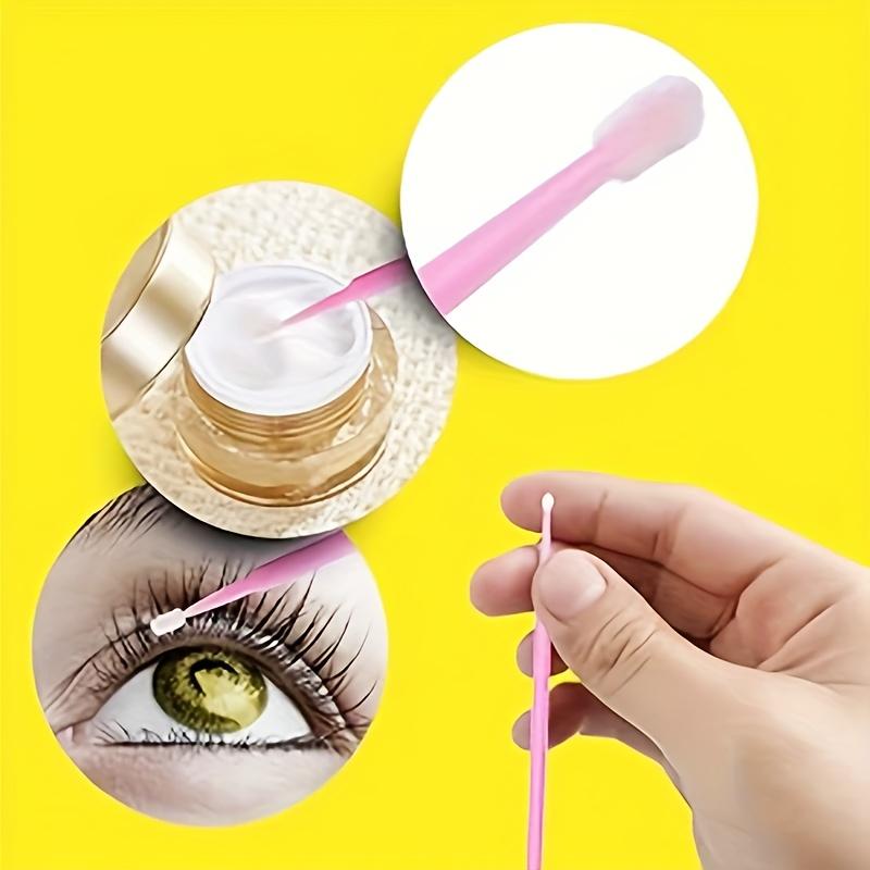 50pcs Pink Micro Applicator Brushes Disposable Tools for Precise Eyelash Extensions, Mascara Application, Makeup Cleaning Ideal for Beauty Salon Use