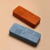 1Pc Geometric Pattern Glasses Case Portable Stylish Square Eyewear Holder With Embossed Designs For Men'S Fashion Accessories