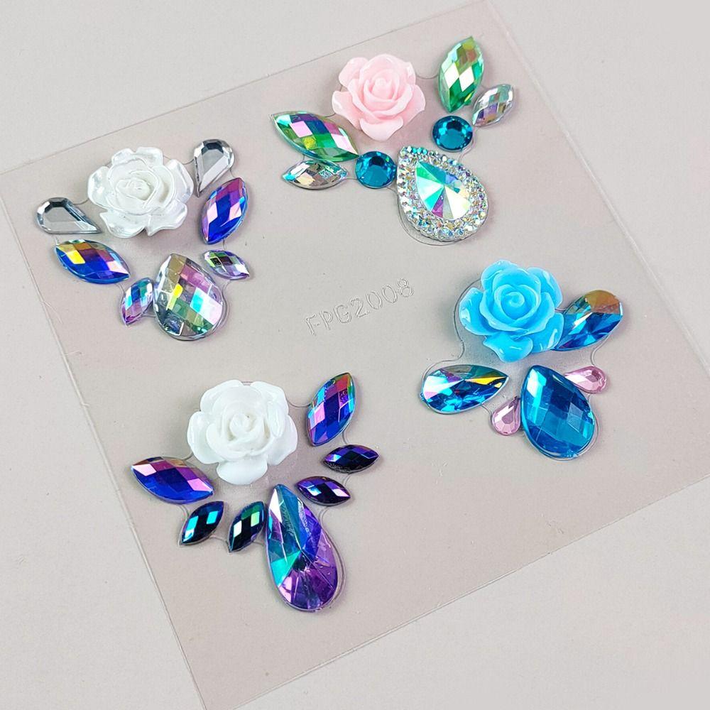 DIY Face Body Rhinestone Stickers Colorful Children Gem Stickers Forehead Tattoo Stickers  Kids