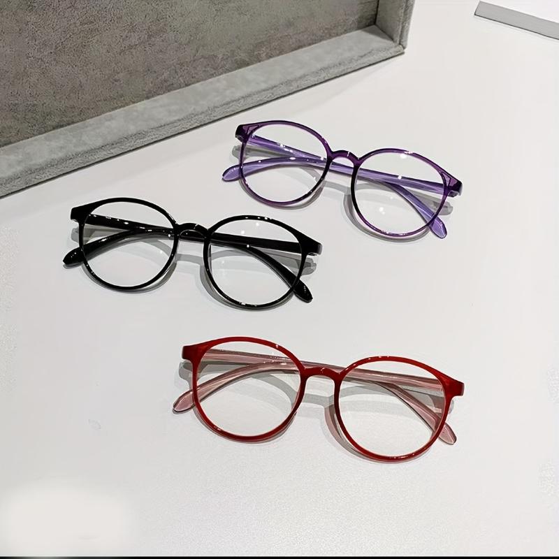 

3-Piece Women S Retro Oversized Round Glasses Set Retro Suitable For Daily And Formal Occasions Lightweight And Comfortable +4.0