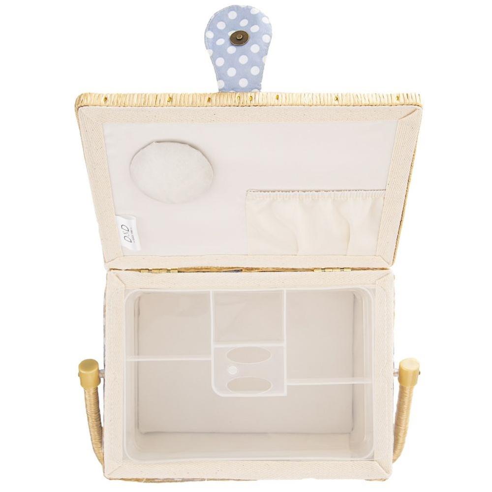 Blue polka dot sewing machine 30x23x16 cm