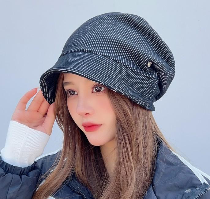 Women's Korean-Style Versatile Warm Octagonal Hat for Autumn & Winter