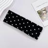 Retro Boho Dot Women's Hairband Stretchy Wide Headband Korean Fashion for Yoga Sports Dating - Stylish Hair Accessories