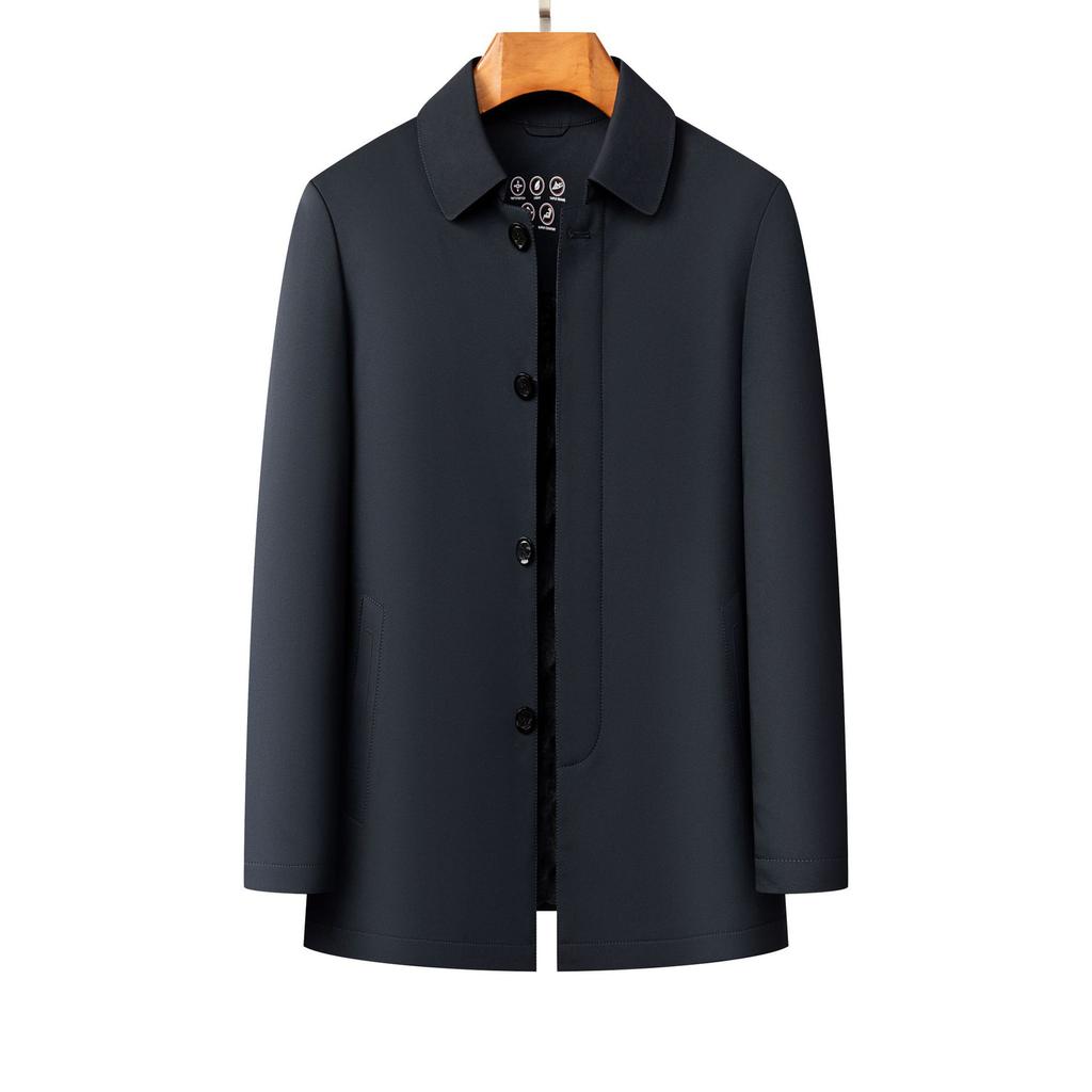 Autumn and winter trendy men's dad jackets, casual jackets, middle-aged and elderly men's cotton jackets and velvet jackets, trendy tops