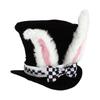 Easter Hat Cosplay Holiday Party Decorative High Hat with Ears Velvet Rabbit Ear Party Hats Ears Crazy Hat Costume Accessories