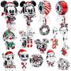 Festive Christmas Charm Santas Minnie and Mickey Bead Fit Authentic Copper Bracelets Do It Yourself Jewellery Accessories Women Gift