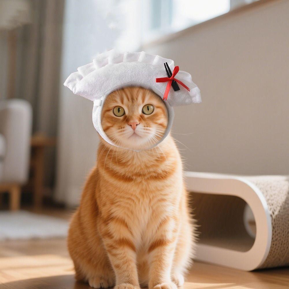 Adjustable Cat Head Covers Cartoon Puppy Dress Up Adorable Pet Cosplay Hat Cross Dressing