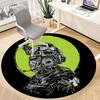 1pc Cyberpunk Helmet Office Round Area Rug,  Under Office Chairs Bedroom Living Room Home Decor A0926092