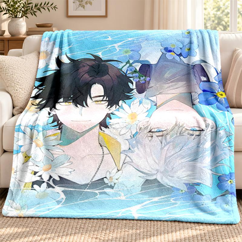Link Click blanket Flannel Blanket Soft Cozy Plush Throw for Sofa Bed Lightweight Home Decoration Outdoor camping