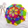 1pc Colorful Mandala Pattern Automatic Folding Umbrella - Portable 3-Fold Design, 8-Bone Iron Frame Outdoor Umbrella, Ideal Gift for Fans, Travelers,