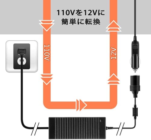 ROTKUEIEE AC/DC Conversion Adapter 12V 10A 120w Replacement Compatible with Car Accessories Use Car Accessories At Home Household Adapter Convert