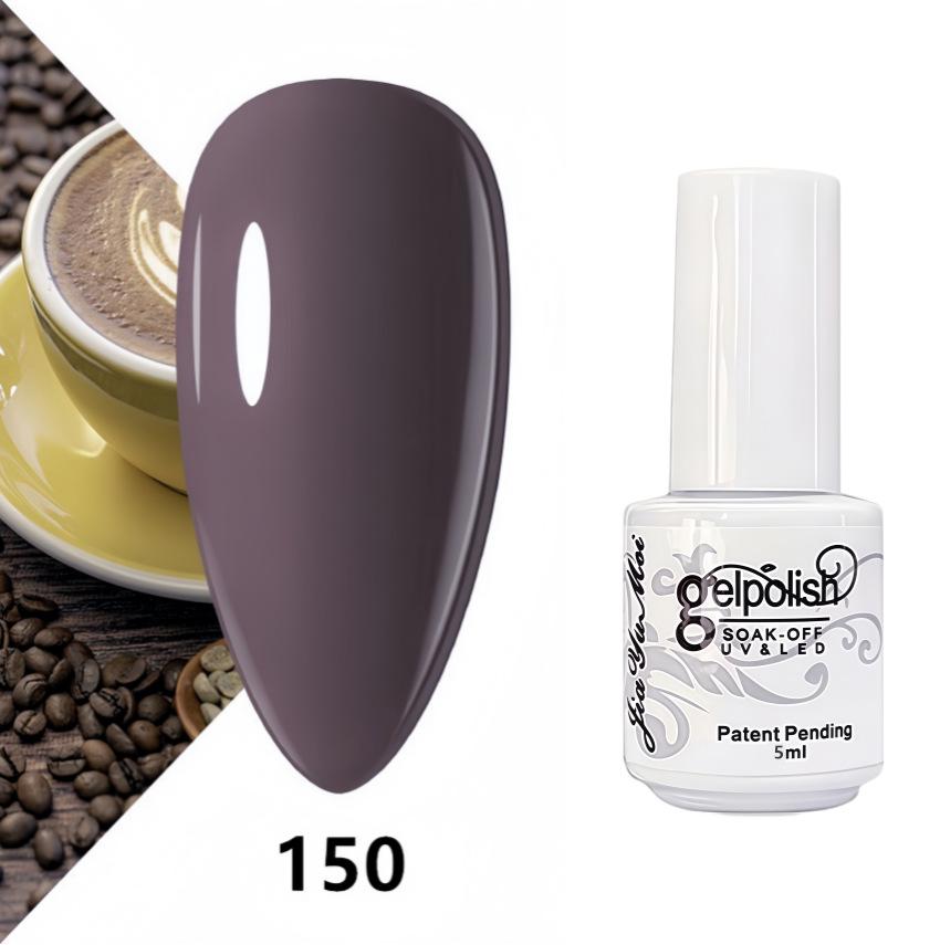 GELPOLISH Nail Art Set: Base, Top Coat, Transparent & White Gel Polishes