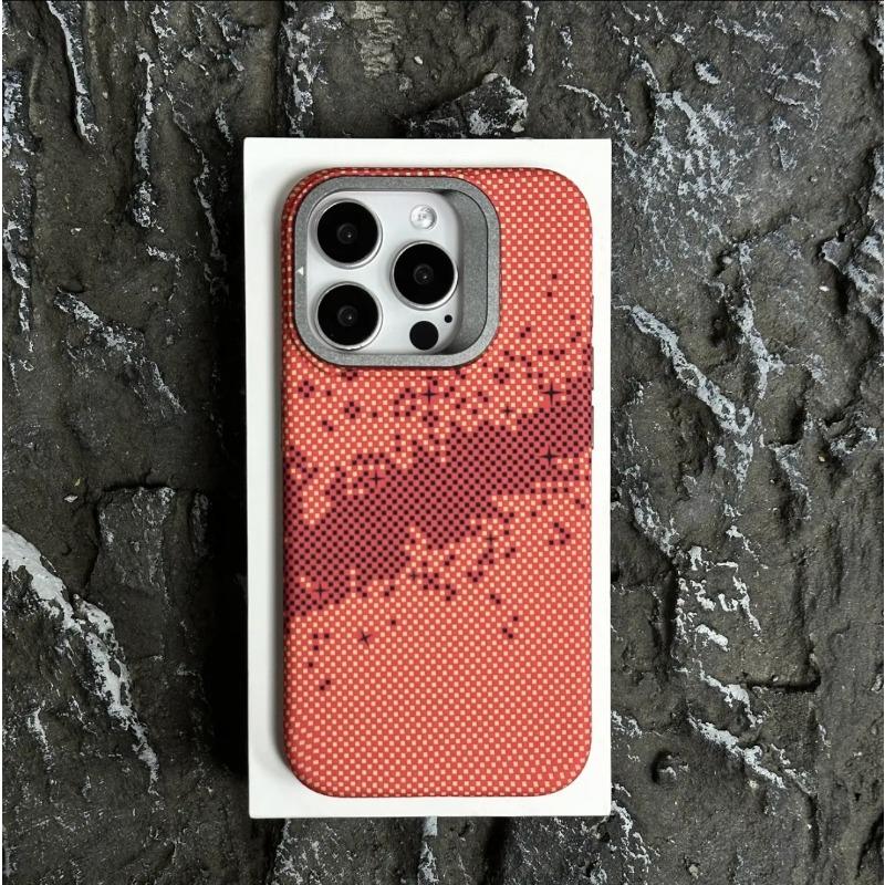 Shanchuan Galaxy Odpowiedni dla Apple 16 Włókno Węglowe Kevlar Magnetycznie Absorbowane IPhone 15 Uchwyt na Obiektyw Odporny na Upadki Etui na Telefon Komórkowy