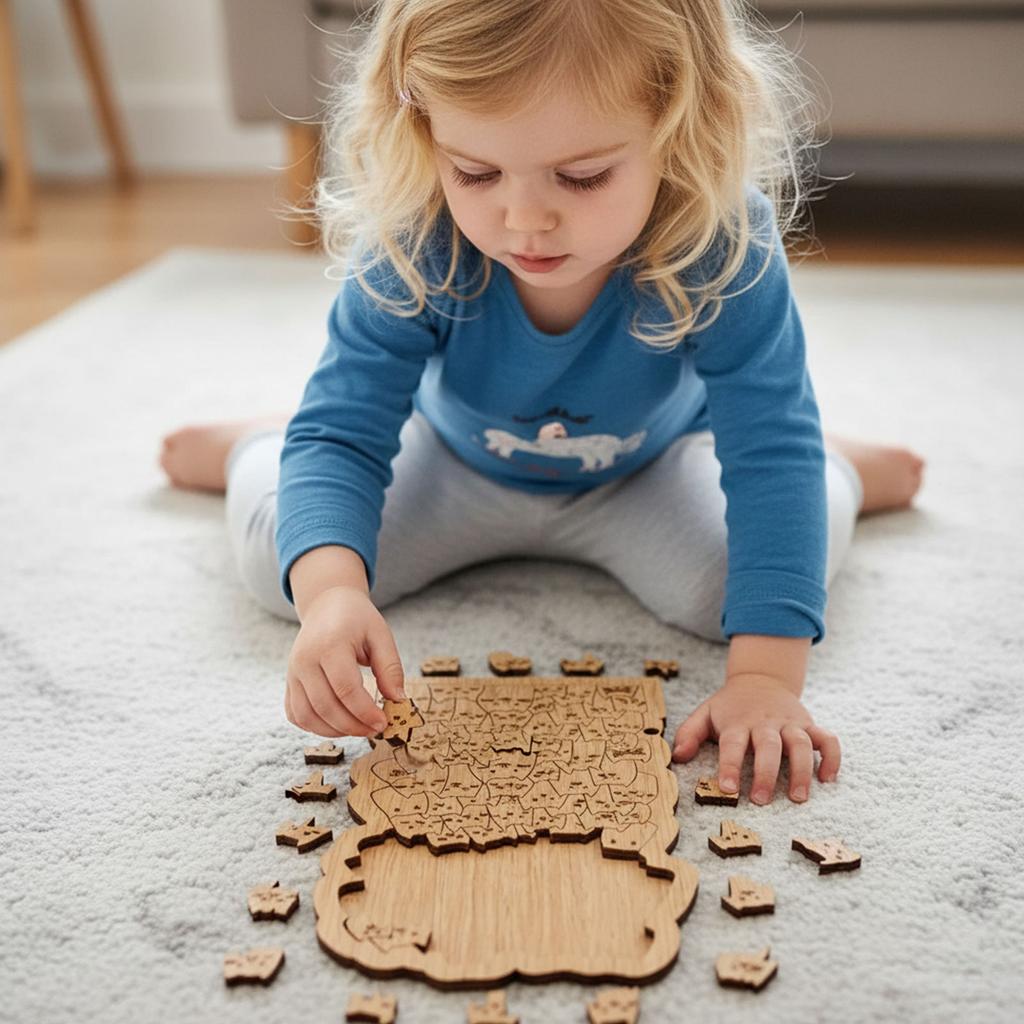 Wooden Shape Puzzle , 100 Cats Themed Brain Teaser, Educational  Toy For Kids & Adults