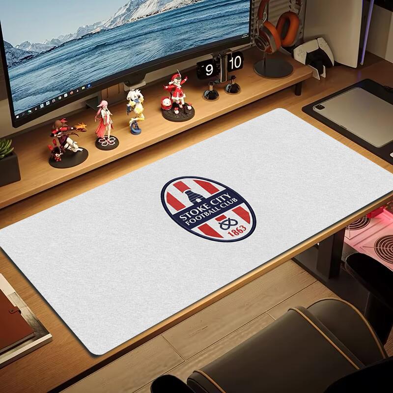 Stoke City FC Mouse Pad Large Gaming Table Cushion Non-slip Laptop Tablet Big Mousepad XXL Mat Mini PC Playmat With Lock Edge_xia