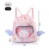 Cartoon Kids Oxford Cloth Swim Backpack, Waterproof Large Capacity Drawstring Storage Bag for Swimming Training Beach Outdoor Activities