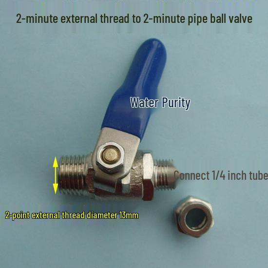 Three-Way Water Purifier Valve with 4 to 2 Points, 3 Points, and 2.5 Points Options - Internal/External Threads.
