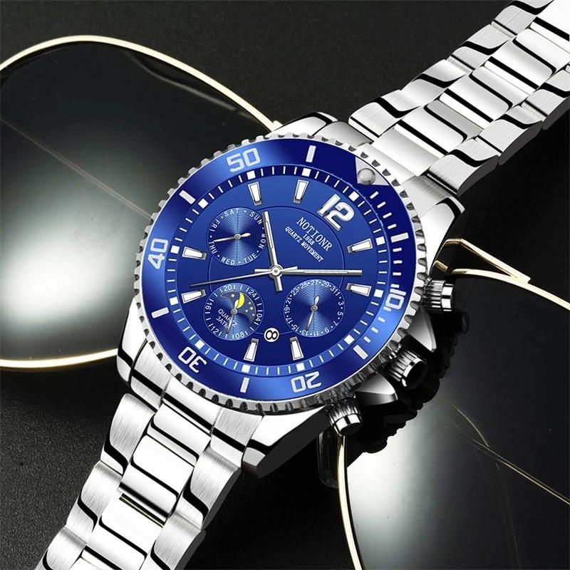 Mens Watches for Men Sport Waterproof Stainless Steel Quartz Watch Man Business Luminous Clock Relogio Masculino