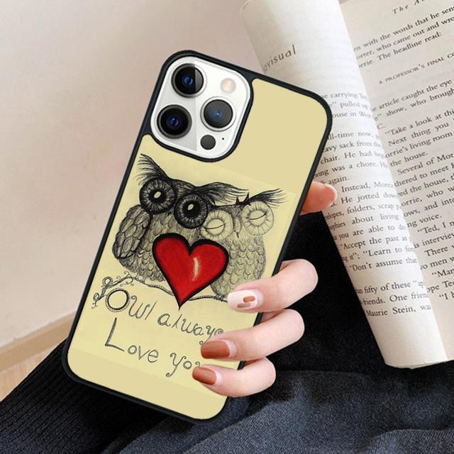 Owl Bird Clockwork Pretty Steampunk Phone Case Back Cover for iPhone 17 Air 16 15 14 13 11 12 Pro Max Plus Coque