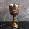 Nordic Viking Goblet,Dragon Goblet,Pirate Tankard Odin With Raven Tankard Dragon Scandinavian Mug Retro Resin Stainless Steel Beer Cup Father's Day