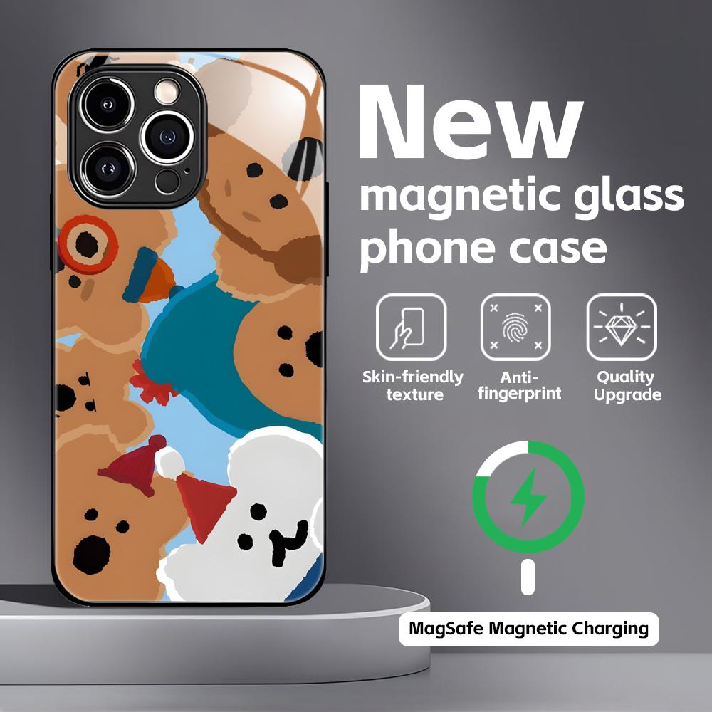 Cute D-Dinotaeng  Phone Case For iPhone17 16 15 14 13 12 11 X XR XS 8 Plus Mini Pro Max Glass Magnetic Case