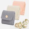 Set aus 3 stilvollen Schmuckaufbewahrungsbeuteln PU-Leder Miniatur-Organizer für Ringe Ohrringe Reise-Essential
