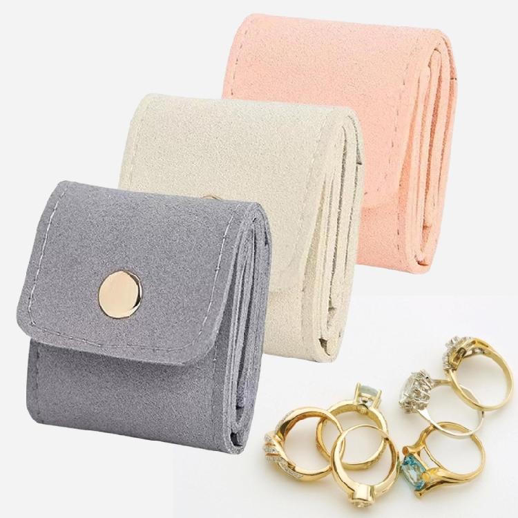 Set aus 3 stilvollen Schmuckaufbewahrungsbeuteln PU-Leder Miniatur-Organizer für Ringe Ohrringe Reise-Essential