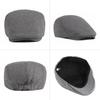 Unisex Retro Duckbill Cap - British Style, Solid Color, Ideal for Spring and Autumn, Perfect for Middle-Aged and Elderly.