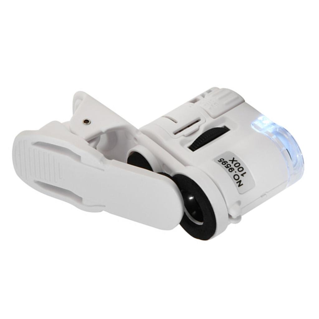 Portable Miniature Jewelry Magnifier With 80X 100X Magnification Light Adjustable Zoom For Antique Coin Authentication