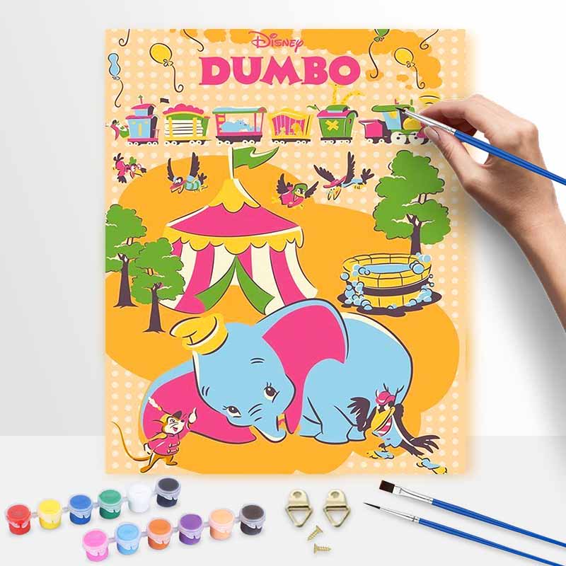 Disney Dumbo Oil Painting Kit Painting Circus Art Home Bedroom Wall Decor Gift 20x30cm