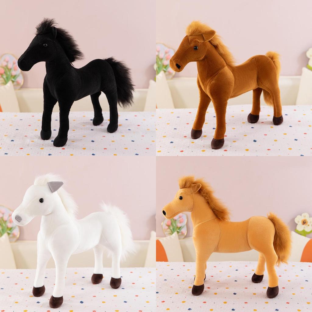 Peluche Cavallo Realistico Con Imbottitura in Cotone PP Per Bambini e Collezionisti