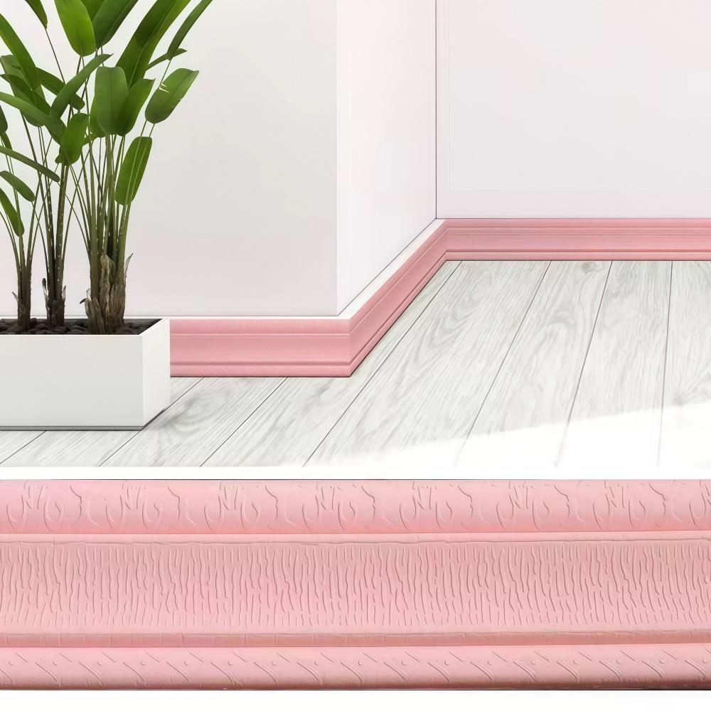 1Roll 230cm Self-adhesive 3D Foam Wall Edge Strip Stickers Waterproof Skirting Border Decor Wall Sticker