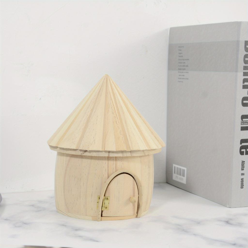 1 ADET Avrupa Versiyonu Tasarım Küçük Hayvan Ahşap Ev Rutin Tavuk Kutusu Peyzaj Aksesuarları Evcil Hayvan Yaratıcı Totoro Hamster Yuvası