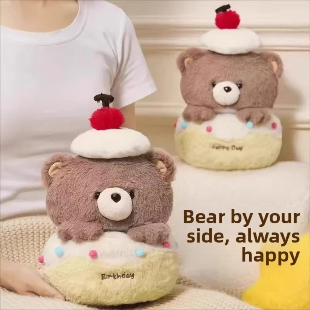 Pull-out Plush Bear Doll Creative Birthday Gifts Interactive Bear Cake Plush Toy  Valentine's Day