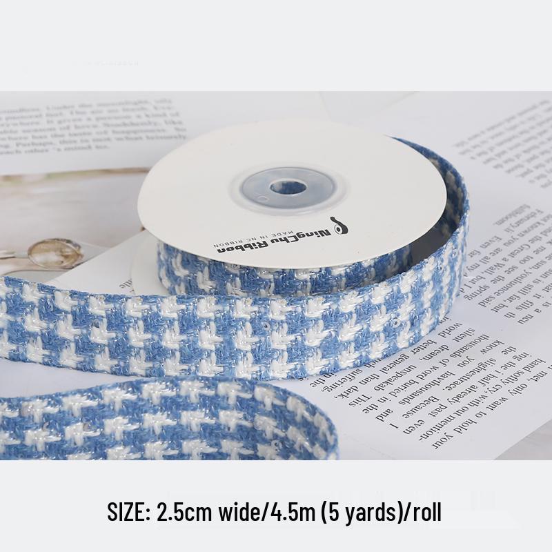 Silk Lattice Fabric Ribbon for DIY Gift Packaging & Hair Accessories