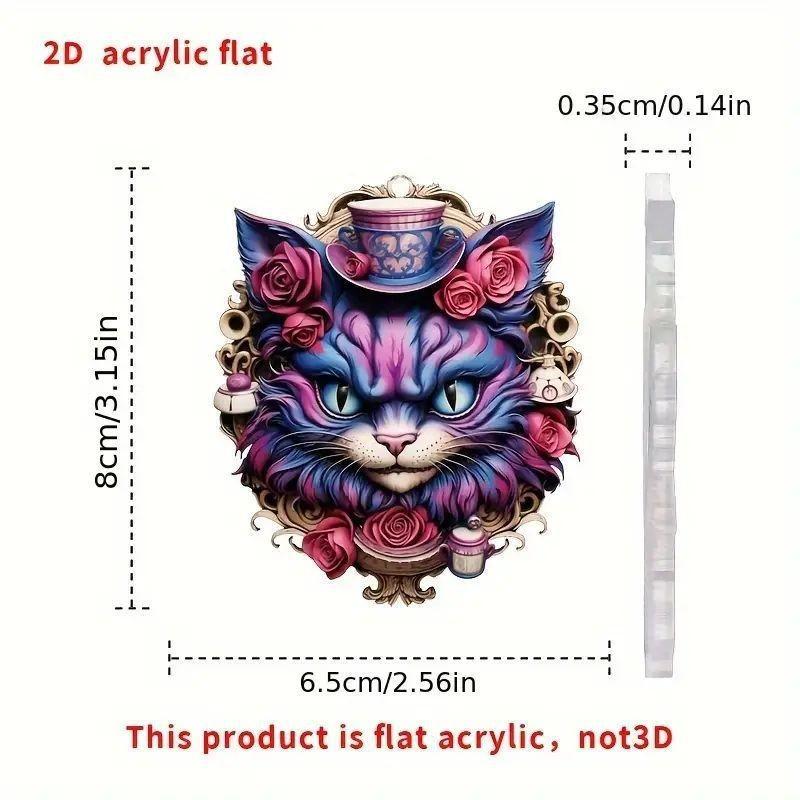 

Acrylic Stylish Cat Head Hanging Charm For Transforming Your Car Interior Design