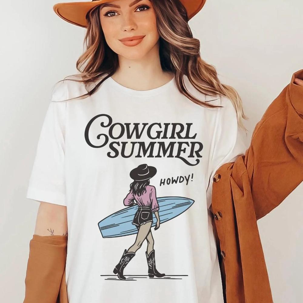

Vintage Cowgirl Summer Shirt Howdy Shirt Cowgirl Shirt Summer Shirt Beach Surfing Shirt Beachy Shirt Western Summer Times Shirt S