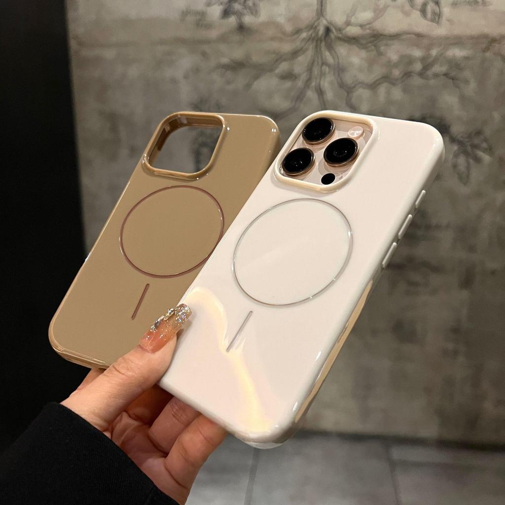 Luxusní bonbónový malý kruh pro Magsafe magnetické bezdrátové nabíjecí pouzdro pro iPhone 11 12 13 14 15 16 Pro Max Plus nárazuvzdorný kryt