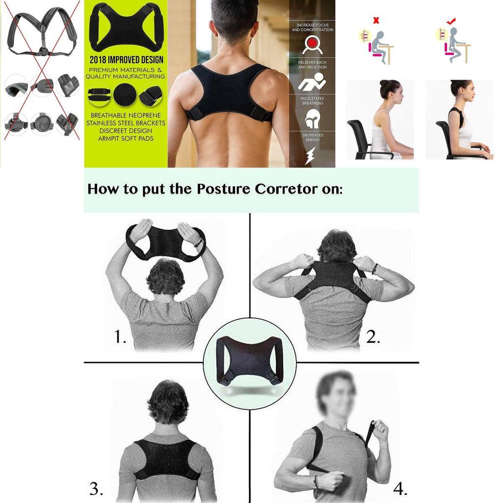Timeless Design Back Posture Corrector Shoulder Support Brace Belt Therapy