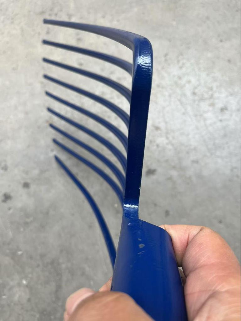 New Authentic Nine-Tooth Steel Fork - Multi-Purpose for Railroad Ballast, Coke, Coal, Hay, and Fine Steel Tools.