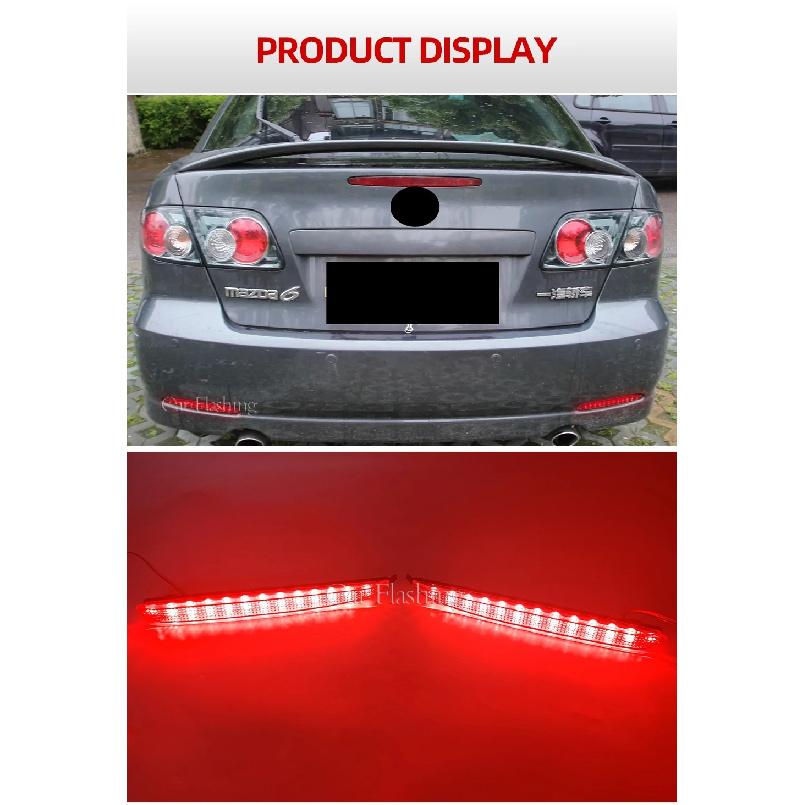 Car Flashing 1 Set For Mazda 6 2003 2004 2005 2006 2007 2008 LED Rear Bumper Reflector Brake Stop Light Running Lamp