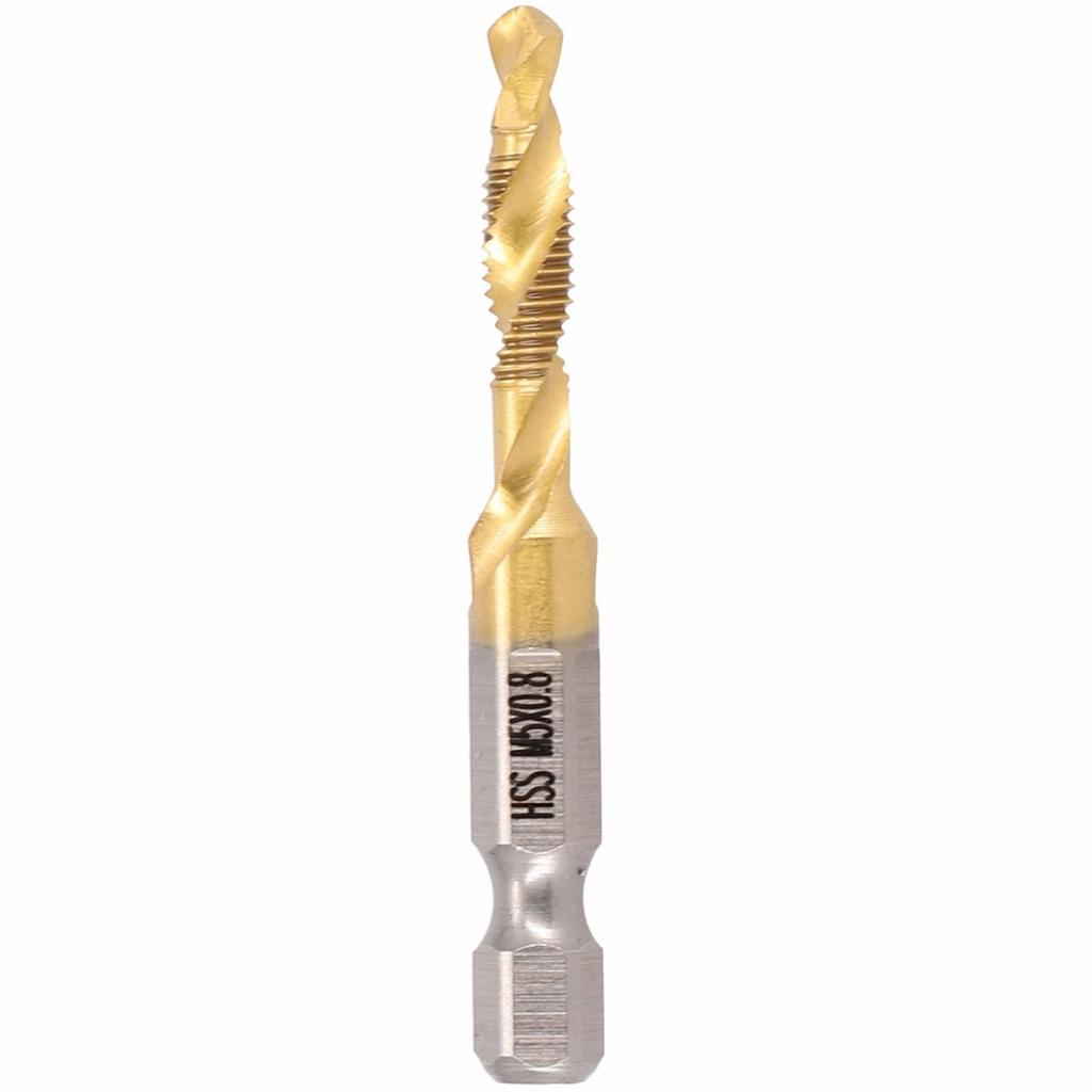 1 stücke Hex Schaft Metric Tap Gold HSS 4341 Loch Tippen Anfasen In